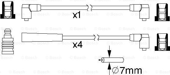 BOSCH 0 986 357 216 - Комплект запалителеи кабели vvparts.bg