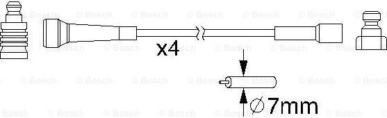 BOSCH 0 986 357 210 - Комплект запалителеи кабели vvparts.bg