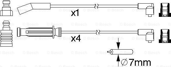 BOSCH 0 986 357 212 - Комплект запалителеи кабели vvparts.bg