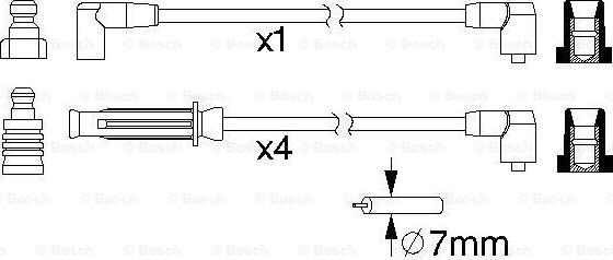 BOSCH 0 986 357 217 - Комплект запалителеи кабели vvparts.bg