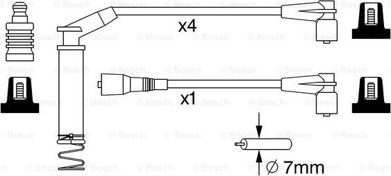 BOSCH 0 986 357 281 - Комплект запалителеи кабели vvparts.bg
