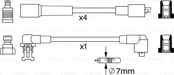 BOSCH 0 986 357 283 - Комплект запалителеи кабели vvparts.bg