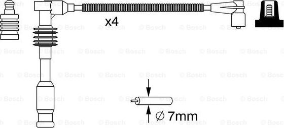 BOSCH 0 986 357 234 - Комплект запалителеи кабели vvparts.bg