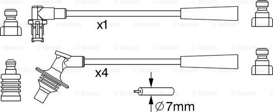 BOSCH 0 986 357 230 - Комплект запалителеи кабели vvparts.bg