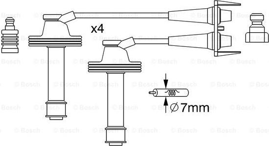 BOSCH 0 986 357 238 - Комплект запалителеи кабели vvparts.bg