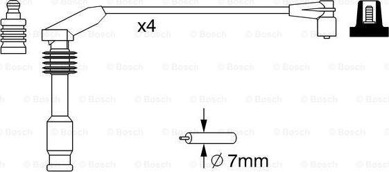 BOSCH 0 986 357 226 - Комплект запалителеи кабели vvparts.bg