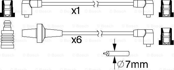 BOSCH 0 986 357 220 - Комплект запалителеи кабели vvparts.bg