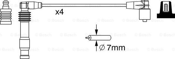 BOSCH 0 986 357 228 - Комплект запалителеи кабели vvparts.bg