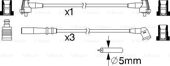 BOSCH 0 986 357 222 - Комплект запалителеи кабели vvparts.bg