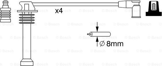 BOSCH 0 986 357 271 - Комплект запалителеи кабели vvparts.bg