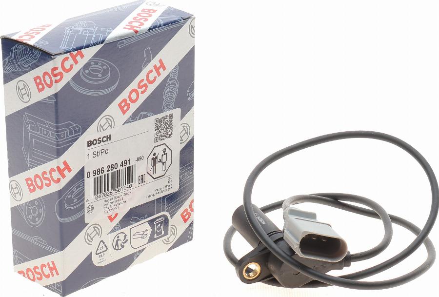 BOSCH 0 986 280 491 - Импулсен датчик, колянов вал vvparts.bg