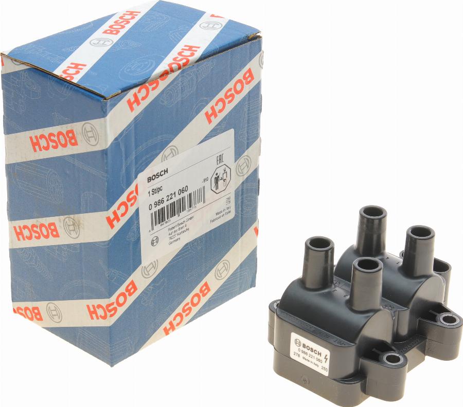 BOSCH 0 986 221 060 - Запалителна бобина vvparts.bg