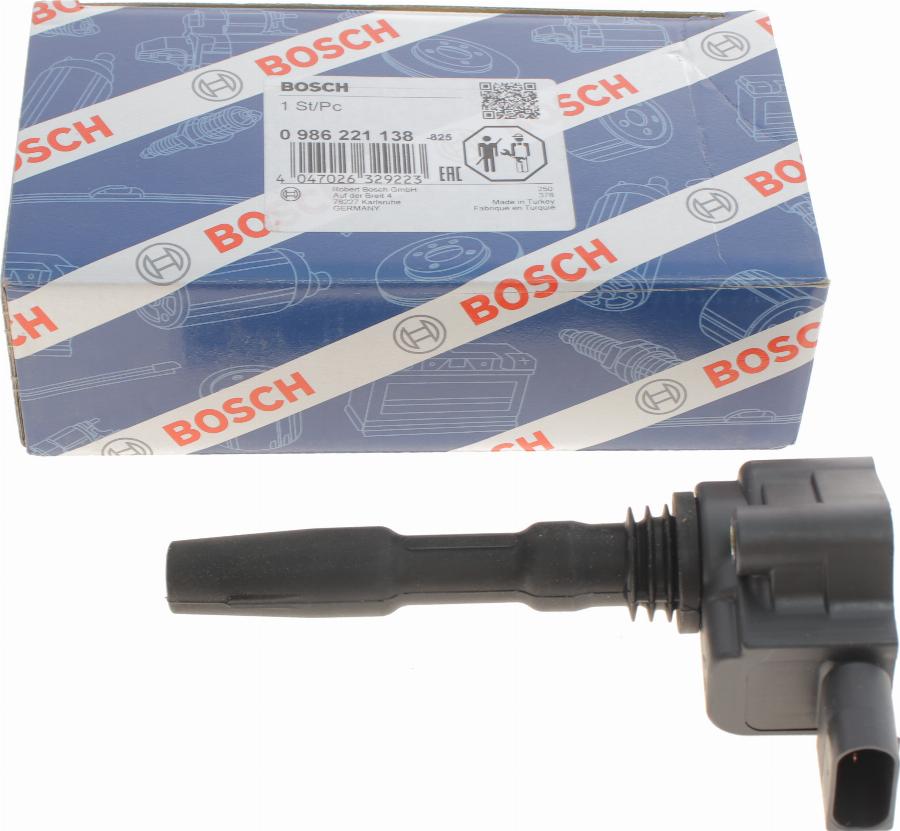 BOSCH 0 986 221 138 - Запалителна бобина vvparts.bg