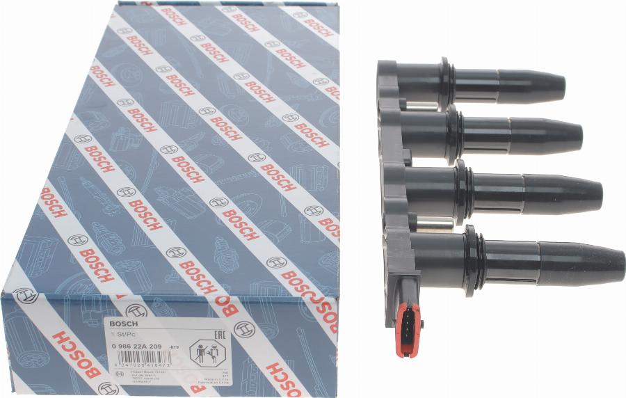 BOSCH 0 986 22A 209 - Запалителна бобина vvparts.bg