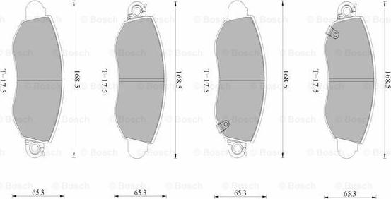 BOSCH 0 986 AB9 090 - Комплект спирачно феродо, дискови спирачки vvparts.bg