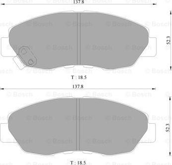 BOSCH 0 986 AB9 044 - Комплект спирачно феродо, дискови спирачки vvparts.bg