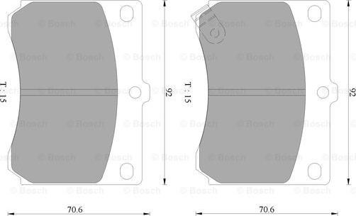 BOSCH 0 986 AB9 040 - Комплект спирачно феродо, дискови спирачки vvparts.bg