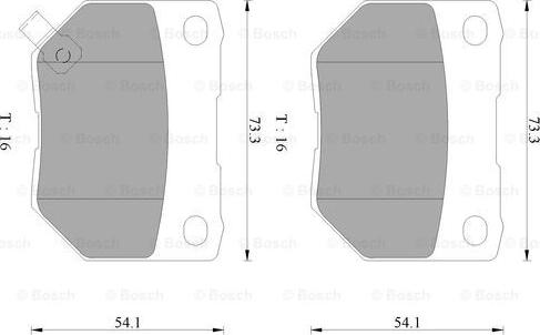 BOSCH 0 986 AB9 052 - Комплект спирачно феродо, дискови спирачки vvparts.bg