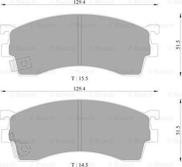 BOSCH 0 986 AB9 061 - Комплект спирачно феродо, дискови спирачки vvparts.bg