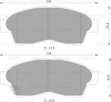 BOSCH 0 986 AB9 063 - Комплект спирачно феродо, дискови спирачки vvparts.bg