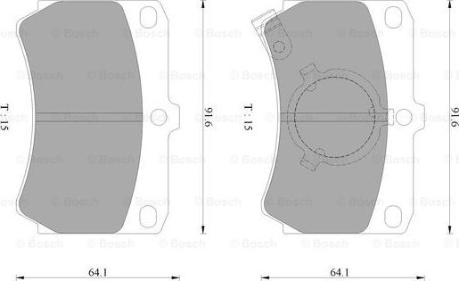 BOSCH 0 986 AB9 006 - Комплект спирачно феродо, дискови спирачки vvparts.bg