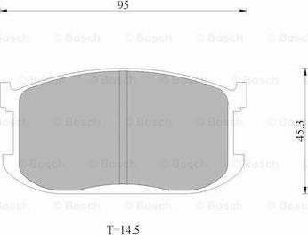 BOSCH 0 986 AB9 001 - Комплект спирачно феродо, дискови спирачки vvparts.bg