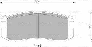 BOSCH 0 986 AB9 025 - Комплект спирачно феродо, дискови спирачки vvparts.bg