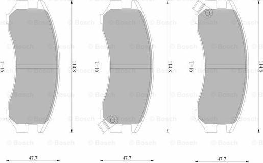 BOSCH 0 986 AB9 026 - Комплект спирачно феродо, дискови спирачки vvparts.bg