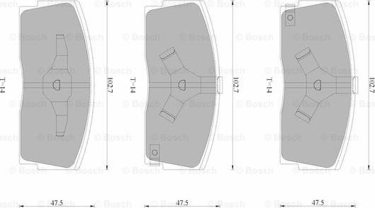 BOSCH 0 986 AB9 028 - Комплект спирачно феродо, дискови спирачки vvparts.bg