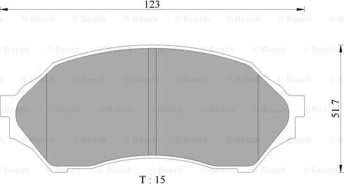 BOSCH 0 986 AB9 077 - Комплект спирачно феродо, дискови спирачки vvparts.bg