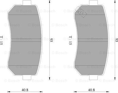 BOSCH 0 986 AB9 149 - Комплект спирачно феродо, дискови спирачки vvparts.bg