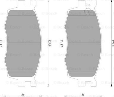 BOSCH 0 986 AB9 148 - Комплект спирачно феродо, дискови спирачки vvparts.bg