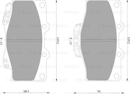 BOSCH 0 986 AB9 163 - Комплект спирачно феродо, дискови спирачки vvparts.bg