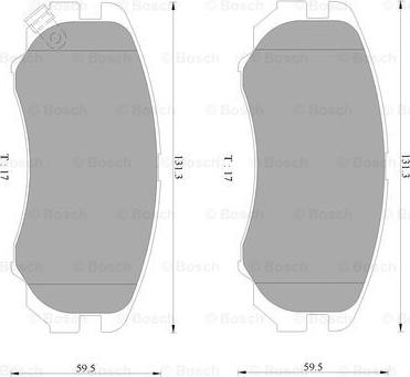 BOSCH 0 986 AB9 106 - Комплект спирачно феродо, дискови спирачки vvparts.bg