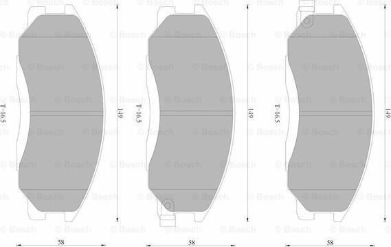 BOSCH 0 986 AB9 127 - Комплект спирачно феродо, дискови спирачки vvparts.bg