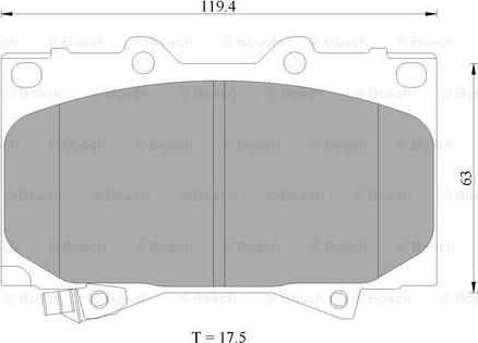 BOSCH 0 986 AB9 174 - Комплект спирачно феродо, дискови спирачки vvparts.bg