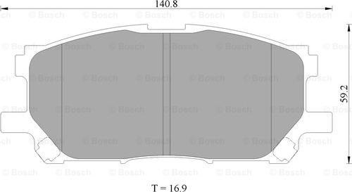 BOSCH 0 986 AB9 342 - Комплект спирачно феродо, дискови спирачки vvparts.bg