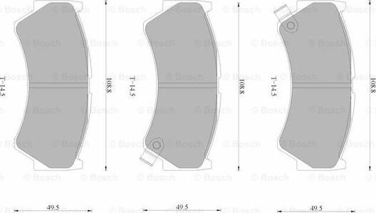 BOSCH 0 986 AB9 386 - Комплект спирачно феродо, дискови спирачки vvparts.bg