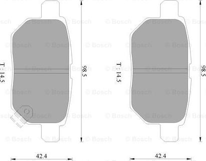 BOSCH 0 986 AB9 328 - Комплект спирачно феродо, дискови спирачки vvparts.bg