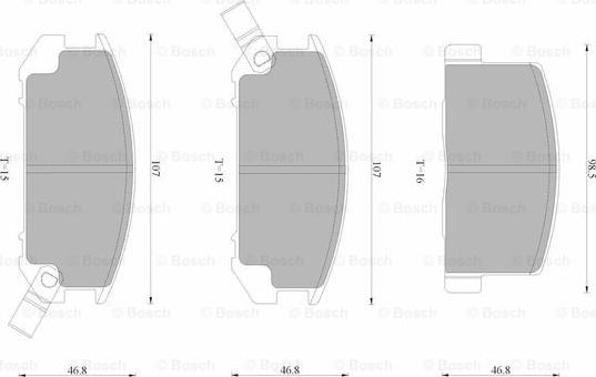 BOSCH 0 986 AB9 261 - Комплект спирачно феродо, дискови спирачки vvparts.bg