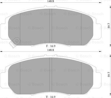 BOSCH 0 986 AB9 230 - Комплект спирачно феродо, дискови спирачки vvparts.bg