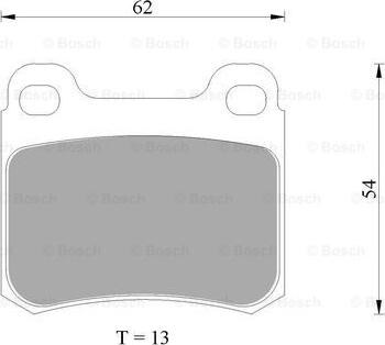 BOSCH 0 986 AB4 975 - Комплект спирачно феродо, дискови спирачки vvparts.bg