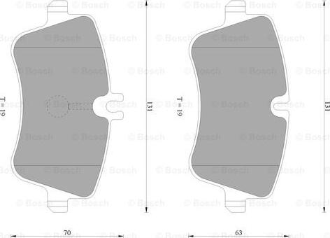 BOSCH 0 986 AB4 977 - Комплект спирачно феродо, дискови спирачки vvparts.bg