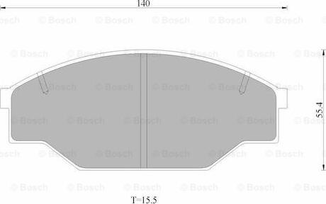 BOSCH 0 986 AB4 499 - Комплект спирачно феродо, дискови спирачки vvparts.bg