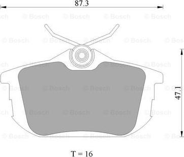 BOSCH 0 986 AB4 466 - Комплект спирачно феродо, дискови спирачки vvparts.bg