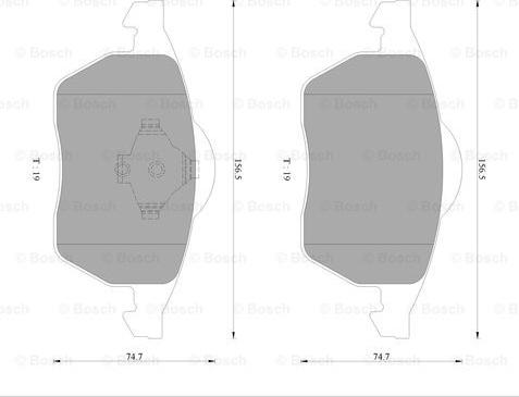 BOSCH 0 986 AB4 552 - Комплект спирачно феродо, дискови спирачки vvparts.bg