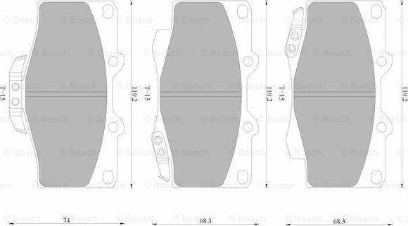 BOSCH 0 986 AB4 395 - Комплект спирачно феродо, дискови спирачки vvparts.bg