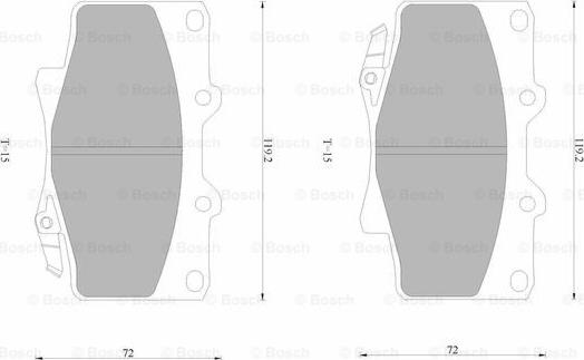 BOSCH 0 986 AB4 396 - Комплект спирачно феродо, дискови спирачки vvparts.bg