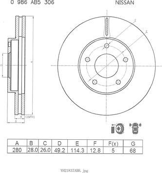 Brake Engineering DI955195 - Спирачен диск vvparts.bg