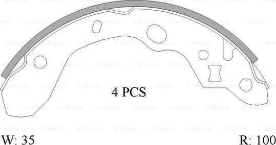 BOSCH 0 986 AB0 919 - Комплект спирачна челюст vvparts.bg